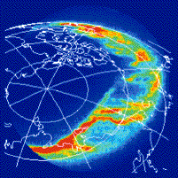 Excited Aurora from Polar