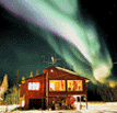 Aurora Behind a House