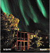 Vertical Aurora Bands with House